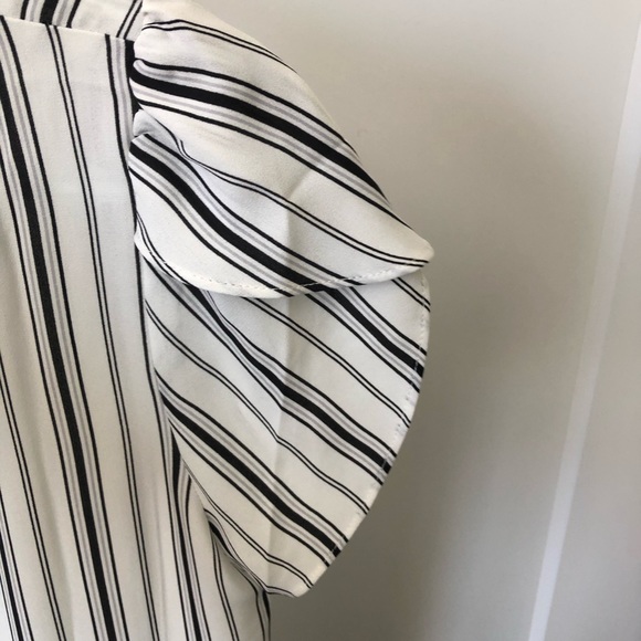 Striped Button-back Blouse - Picture 4 of 5